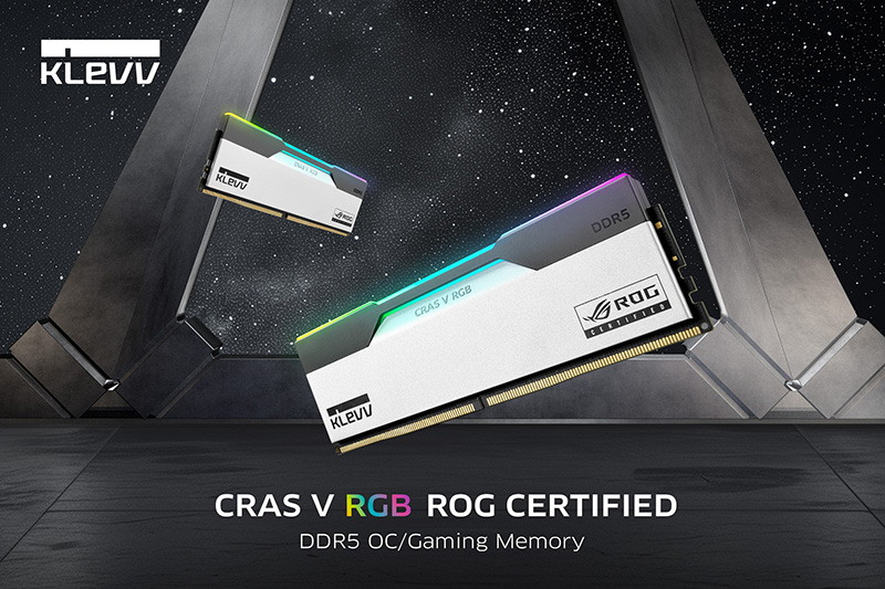 科賦推出CRAS V RGB ROG CERTIFIED DDR5電競超頻記憶體